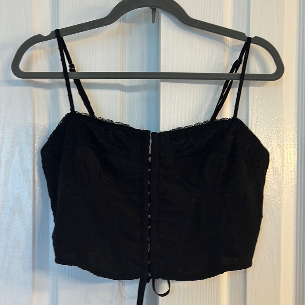 La Hearts Black Crop Top
